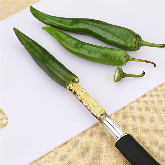 Portable Pepper Corer Stainless Steel Zucchini Cucumber Core Remover