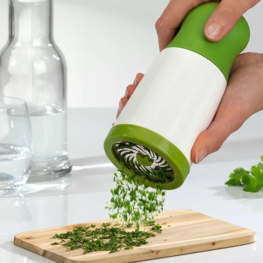 Manual Herb Grinder Spice Mill Parsley Shredder Chopper Vegetable Cutter Coriander Mincer Chili and Cilantro Kitchen Tool Gadget